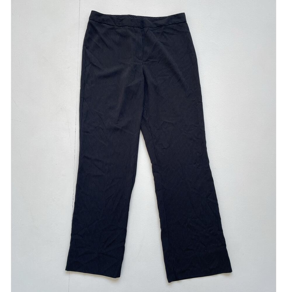 Vtg 90s Y2K Black Pinstriped Low Rise Office Siren Pants / 13/14 / STUDIO Y Plus